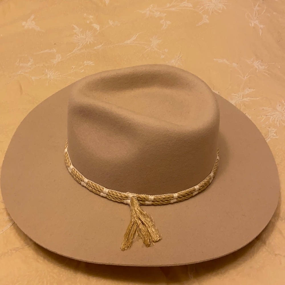 Anthropology Camel wool hat.